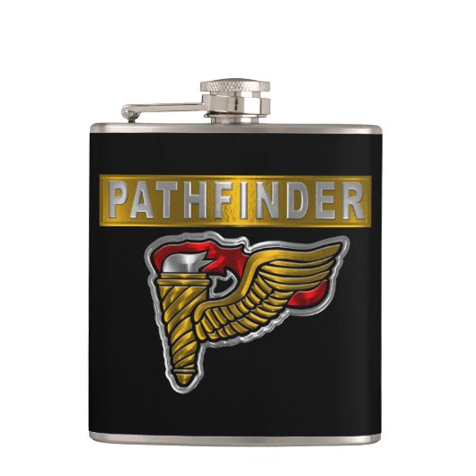 Pathfinder Badge- “Pathfinder” Flask フラスク (正面)