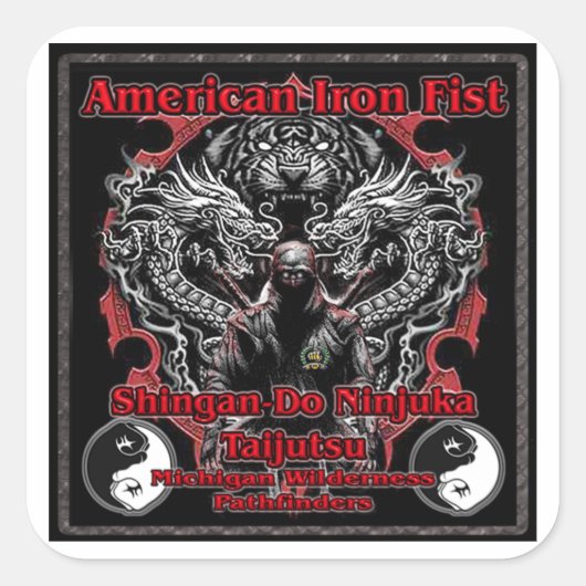 Pathfindersの新しいステッカーロゴ1 スクエアシール (正面)