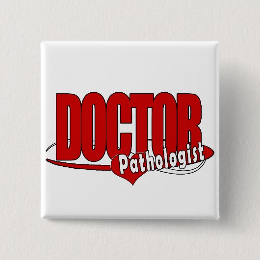 PATHOLOGISTロゴの博士 缶バッジ (正面)