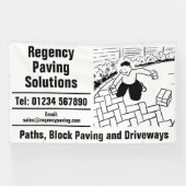 Paths, Block Paving and Driveways 横断幕 (横)