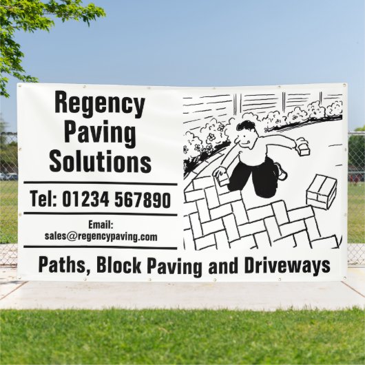 Paths, Block Paving and Driveways 横断幕 (外側)