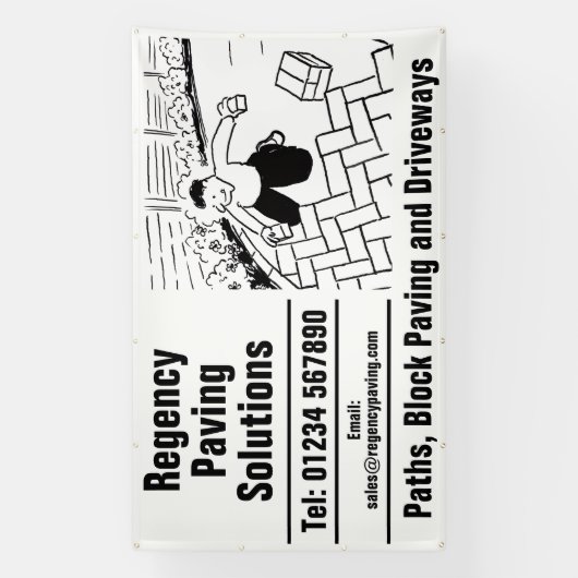 Paths, Block Paving and Driveways 横断幕 (縦)