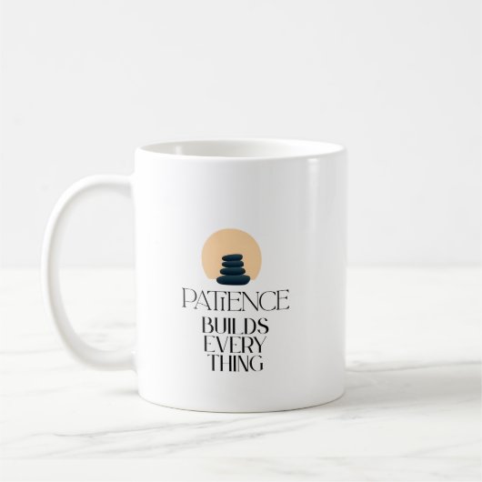 Patience Builds Everything ミニマルマグ コーヒーマグカップ (左)