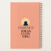 Patience Builds Everything Minimalist Quote Notebo ノートブック (裏面)