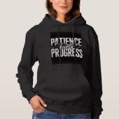 Patience Fuels Progress Motivational Women’sHoodie パーカ (正面)
