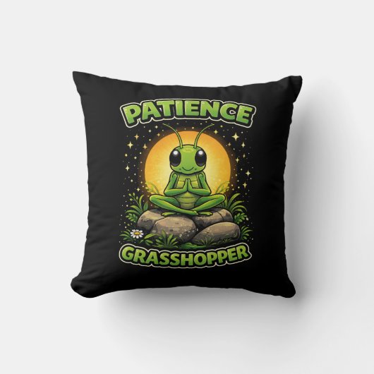 Patience Grasshopper クッション (正面)