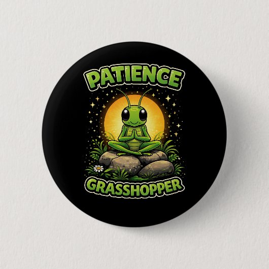 Patience Grasshopper 缶バッジ (正面)