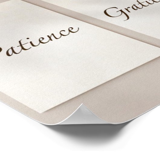 Patience, Gratitude, Reliance (3-Piece Set) Poster ポスター (角)