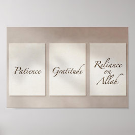 Patience, Gratitude, Reliance (3-Piece Set) Poster ポスター