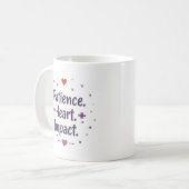 Patience. Heart. Impact. – 特別支援学級の先生 コーヒーマグカップ (正面左)
