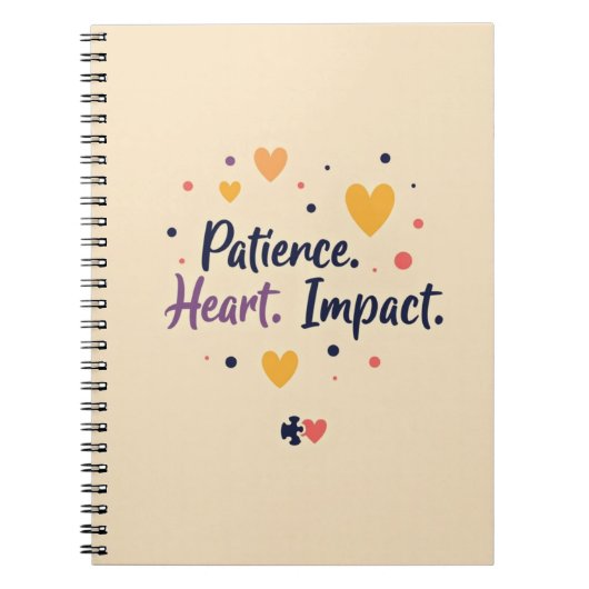Patience. Heart. Impact. – 特別支援学級担任版 ノートブック (正面)