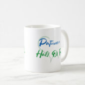 Patience Is Half of Faith Spiritual Heart Quote コーヒーマグカップ (正面右)