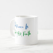 Patience Is Half of Faith Spiritual Heart Quote コーヒーマグカップ (正面左)