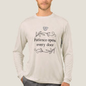Patience Opens Every Door-Arabic wisdom トライブレンドTシャツ (正面)