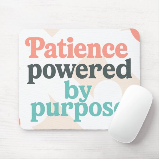 Patience powered by purpose | Funny Teacher マウスパッド (マウス)