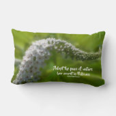 Patience Quote White Flower Inspirational  ランバークッション (裏面)