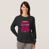 Patience Thick As My Thighs  Gym Humor Women Thick Tシャツ (正面フル)