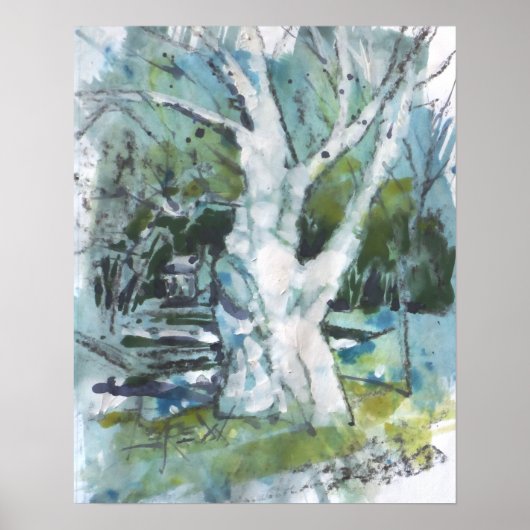 Patience Tree Painting / Artist Larry Lerew ポスター (正面)