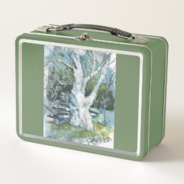 Patience Tree Painting / Artist Larry Lerew メタルランチボックス