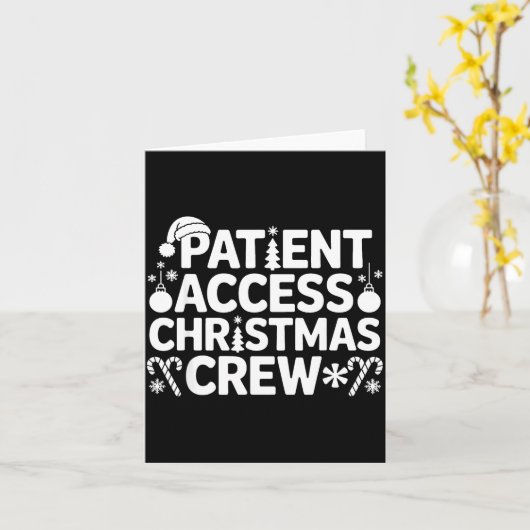 Patient Access Christmas Crew Funny Holiday Xmas P カード (黄色い花)