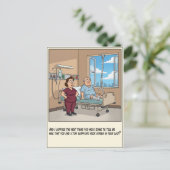 Patient Attempts Hospital Escape Get Well ポストカード (スタンド正面)