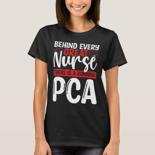 Patient Care Assistant Nursing PCA Nurse Badge Tシャツ (正面)