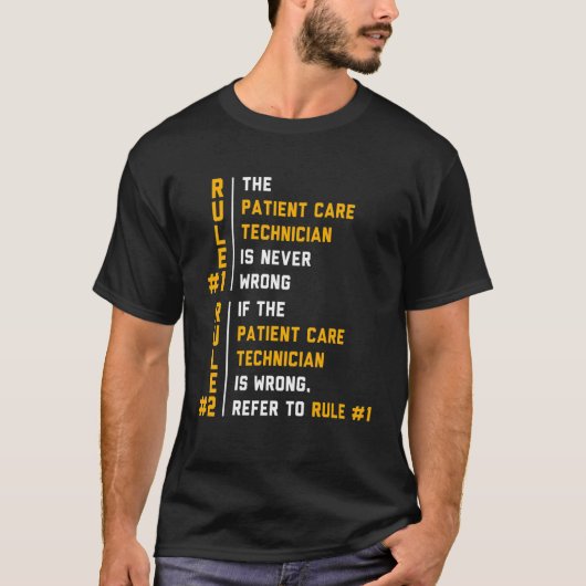 Patient Care Technician Rule PCT Tech 2 Tシャツ (正面)