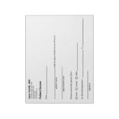 Patient Excuse Doctor Office Black White Template ノートパッド (回転)
