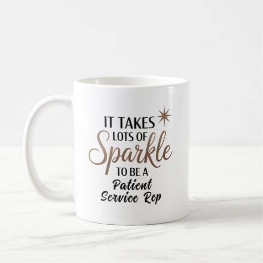 Patient Service Rep Sparkle Mug コーヒーマグカップ (左)