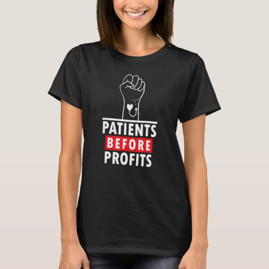 Patients Before Profits Minnesota Nurses On Strike Tシャツ (正面)