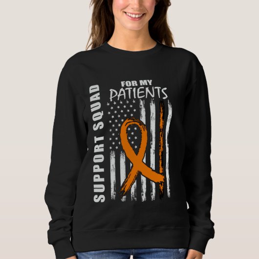 Patients Nurse RN Multiple Sclerosis Flag Supporte スウェットシャツ (正面)