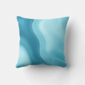 Patina Blue Soft Glow Gradient Abstract クッション (裏面)