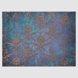 Patina Scroll Work Flowers on Purple Decompage 薄葉紙