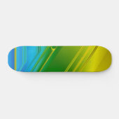 Patineta Abstracto Neón Amarillo Verde Y Azul スケートボード (横)