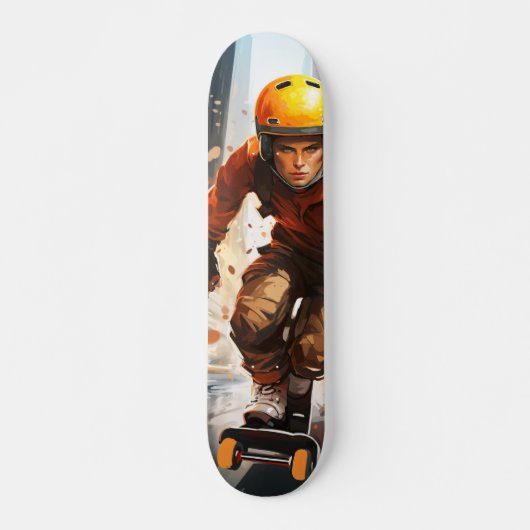Patineta Chico Patinador con Casco スケートボード (正面)