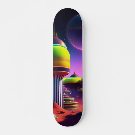 Patineta Ciudad En Planeta Extragaláctico スケートボード (正面)