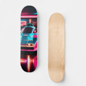 Patineta Coche Deportivo Y Luces De Neón スケートボード (正面)