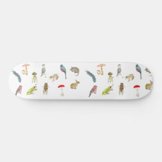 Patineta con ilustraciones de naturaleza スケートボード