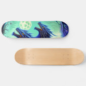 Patineta Dragones Azules En Noche De Luna スケートボード (横)