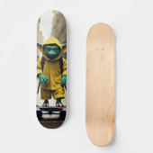 Patineta Extraterrestre Verde Patinador スケートボード (正面)