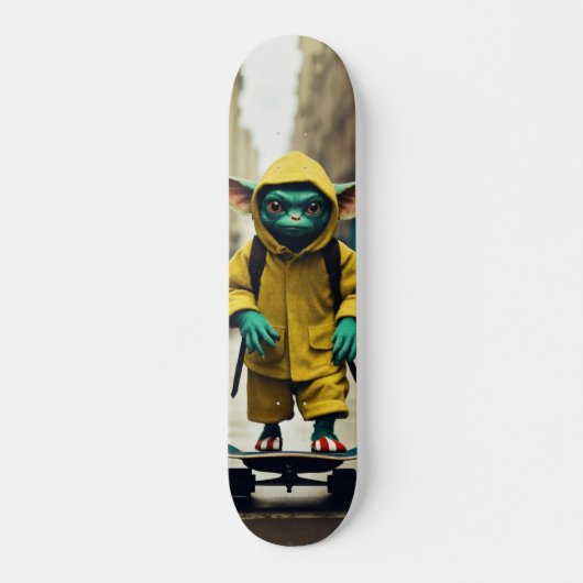 Patineta Extraterrestre Verde Patinador スケートボード (正面)