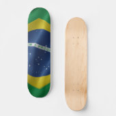 Patineta Flamante Bandera De Brasil スケートボード (正面)