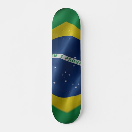 Patineta Flamante Bandera De Brasil スケートボード (正面)