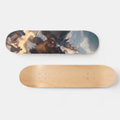 Patineta Guerreros Bárbaros Luchando Con Dragón スケートボード (横)