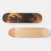 Patineta Hombre Prehistórico Encarando Monstruo スケートボード (横)