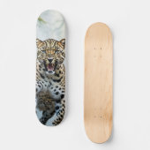 Patineta Leopardo Veloz Atacando スケートボード (正面)
