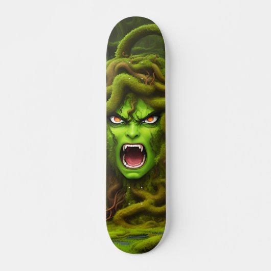 Patineta Monstruo De Medusa Verde スケートボード (正面)