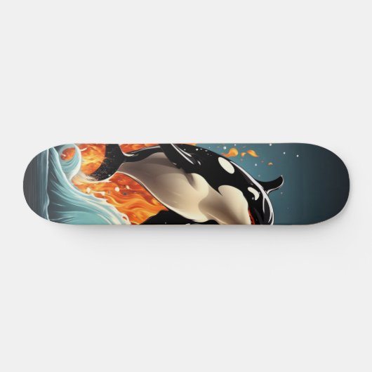 Patineta Poderoso Pez Orca Saltando Del Agua スケートボード (横)