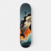 Patineta Poderoso Pez Orca Saltando Del Agua スケートボード (正面)