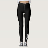 Patineuse - Version noire Née pour patiner レギンス (正面)